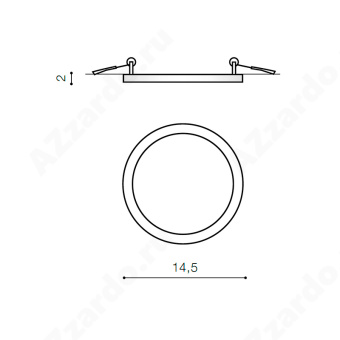 Встраиваемый светильник Azzardo Slim 15 Round AZ2841