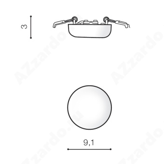 Встраиваемый светильник Azzardo Lamir R 9 AZ4383