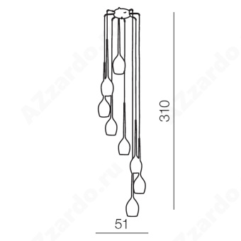Подвесной светильник Azzardo Izza 8 AZ0159
