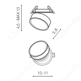 Встраиваемый светильник Azzardo Mona Spot AZ4535