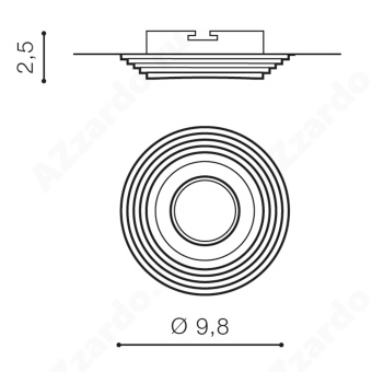 Встраиваемый светильник Azzardo Luciano Round AZ1470