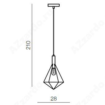 Подвесной светильник Azzardo Diamond 1 AZ2140
