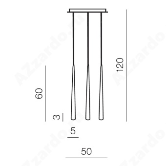 Подвесной светильник Azzardo Stylo 3 AZ0133