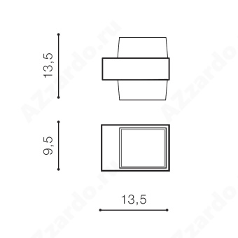 Настенный светильник Azzardo Lars Square AZ4506