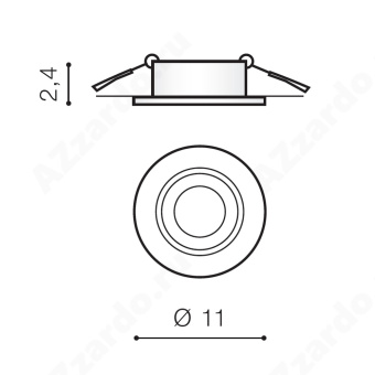 Встраиваемый светильник Azzardo Remo 1 downlight AZ1731