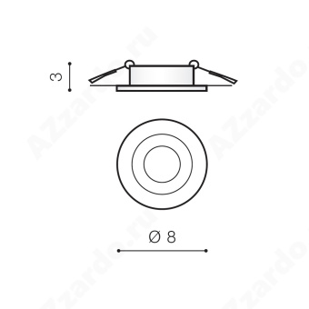 Встраиваемый светильник Azzardo Tito AZ4139