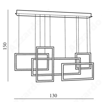 Подвесной светильник Azzardo Quadratus AZ2851