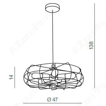 Подвесная люстра Azzardo Fan pendant AZ2532