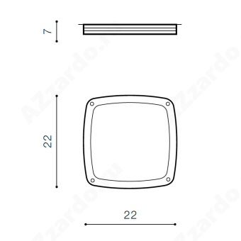 Накладной светильник Azzardo Fano Square AZ2186