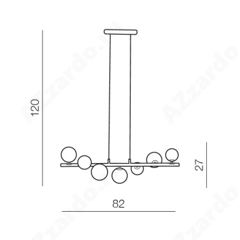 Подвесная люстра Azzardo Sybilla 7 pendant AZ2102