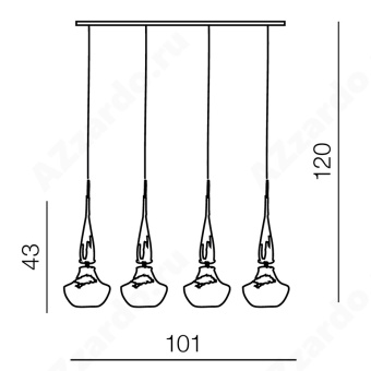 Подвесной светильник Azzardo Tasos 4 AZ0885