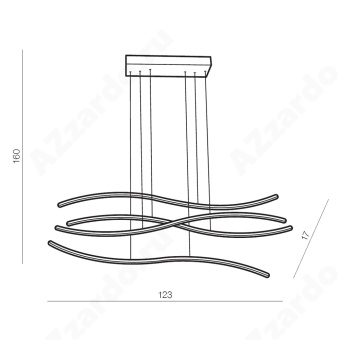 Подвесной светильник Azzardo Waves AZ2913