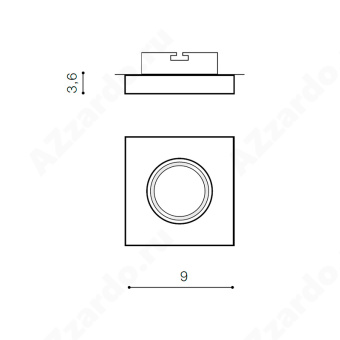Встраиваемый светильник Azzardo Savio Square AZ2778
