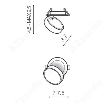 Встраиваемый светильник Azzardo Mona Spot AZ4532