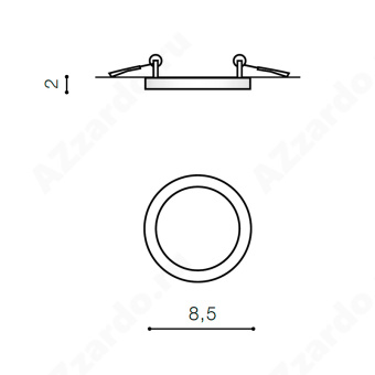 Встраиваемый светильник Azzardo Slim 9 Round AZ2861