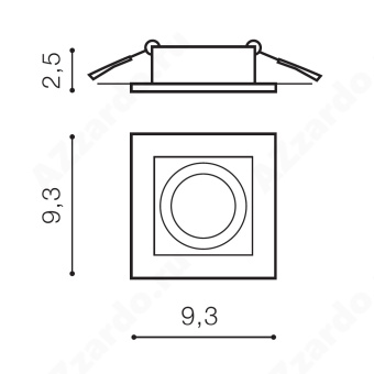 Встраиваемый светильник Azzardo Paco 1 AZ0795