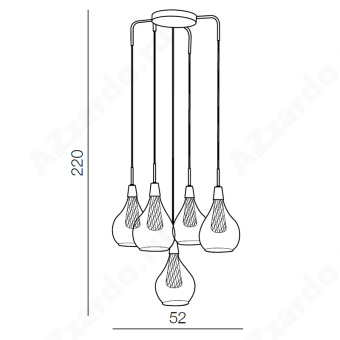 Подвесной светильник Azzardo Elektra 5 AZ1690