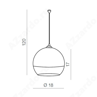 Подвесная люстра Azzardo Silver ball 18 AZ0731