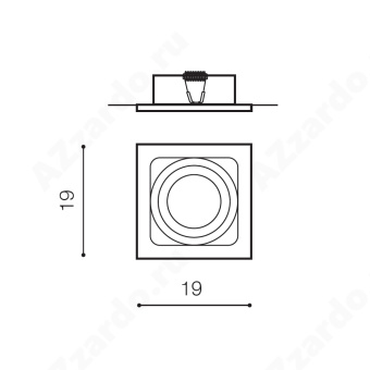 Встраиваемый светильник Azzardo Sisto 1 AZ1446