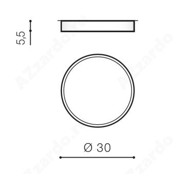 Потолочный светильник Azzardo Monza R 30 AZ4760