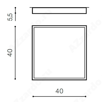 Накладной светильник Azzardo Monza II S 40 AZ3691