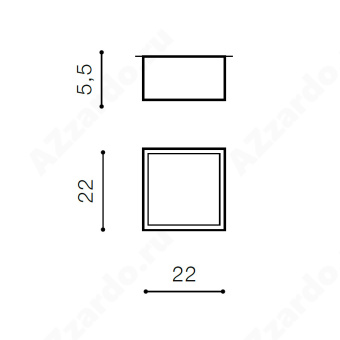 Накладной светильник Azzardo Monza Square 22 AZ2268