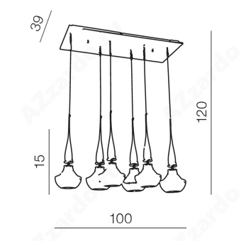 Подвесной светильник Azzardo Tasos 6 AZ1883