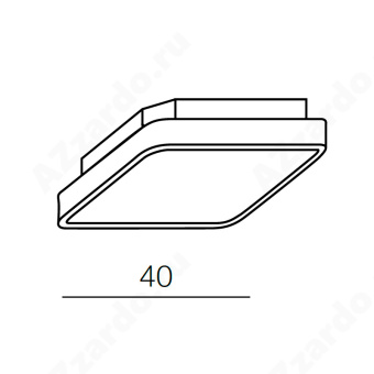 Накладной светильник Azzardo Quadro B AZ0203