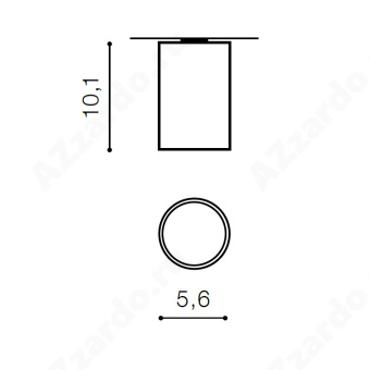 Накладной светильник Azzardo Mini Round AZ1781