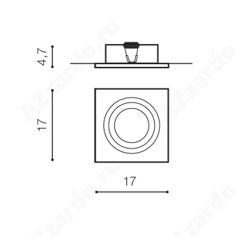 Встраиваемый светильник Azzardo Siro 1 AZ0769