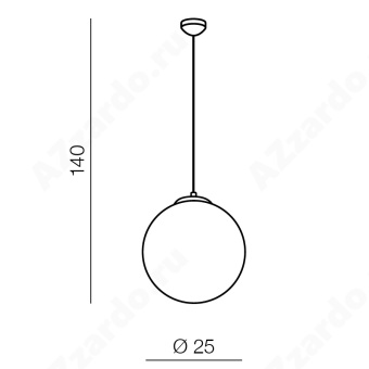 Подвесная люстра Azzardo White ball 25 AZ2515