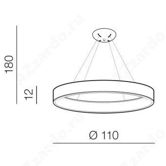 Подвесная люстра Azzardo Solvent R Pendant 110 AZ3977