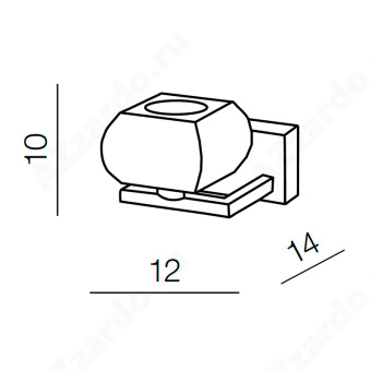 Настенный светильник Azzardo Rubic 1 wall AZ0488