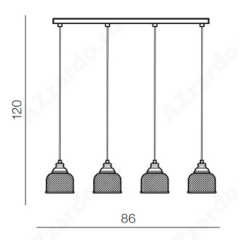 Подвесной светильник Azzardo Mora 4 line AZ2111