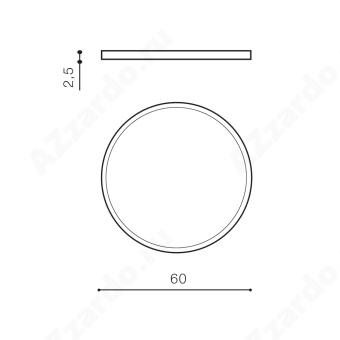 Потолочный светильник Azzardo Malta R 60 AZ4254