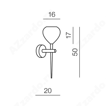 Настенный светильник Azzardo Aga wall AZ1074